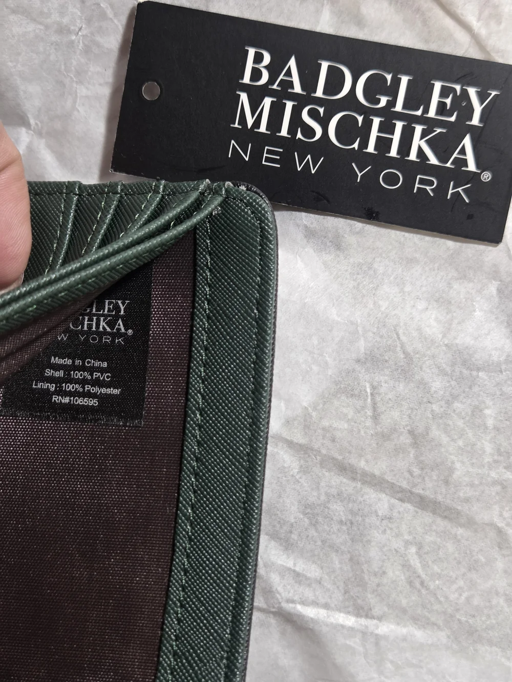 Badgley Mischka New York black bifold wallet